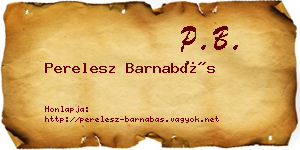 Perelesz Barnabás névjegykártya